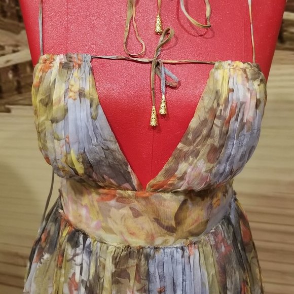 Philosophy Alberta FERRETTI floral chiffon dress S - Picture 4 of 16